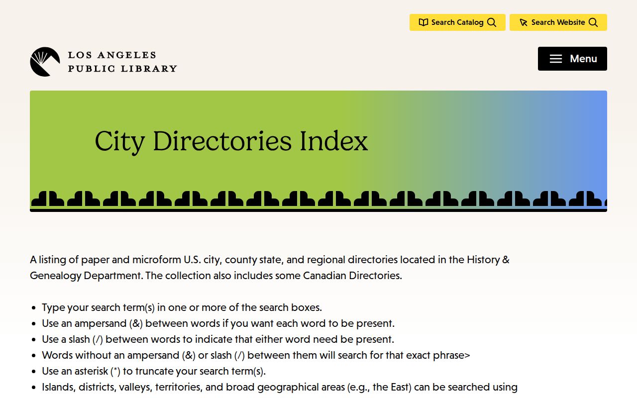 Compton city directory LAPL city directories index