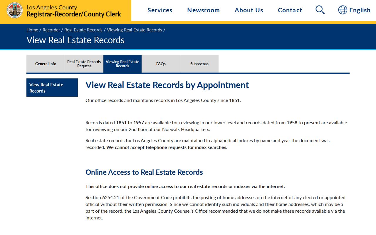 Compton previous residents county property and recorder search