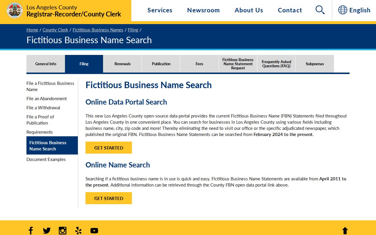 Compton resident lookup fictitious business name search