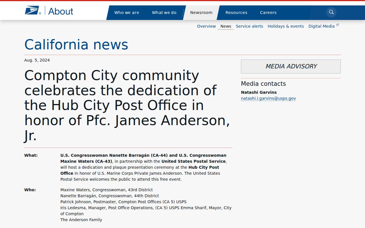 Compton ZIP code directory Hub City post office